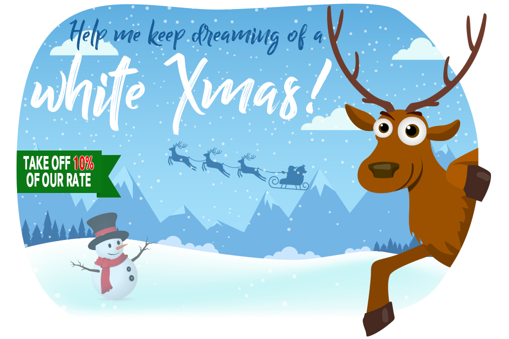 Rudolph would like to thank you for helping him keep on dreaming of a white Christmas. Before heading back to his cold but cozy home, he still offers you our discount. With our coupon you may take off 10% of our regular translation and/or interpretation rates until January 15th, 2020