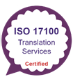 حاصلة على شهادة الأيزو 17100 لخدمات الترجمة