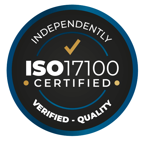 ISO17100 certified